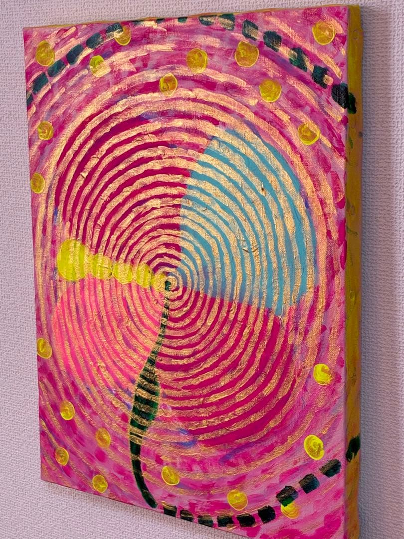 アクリル画　インテリア　フラワー