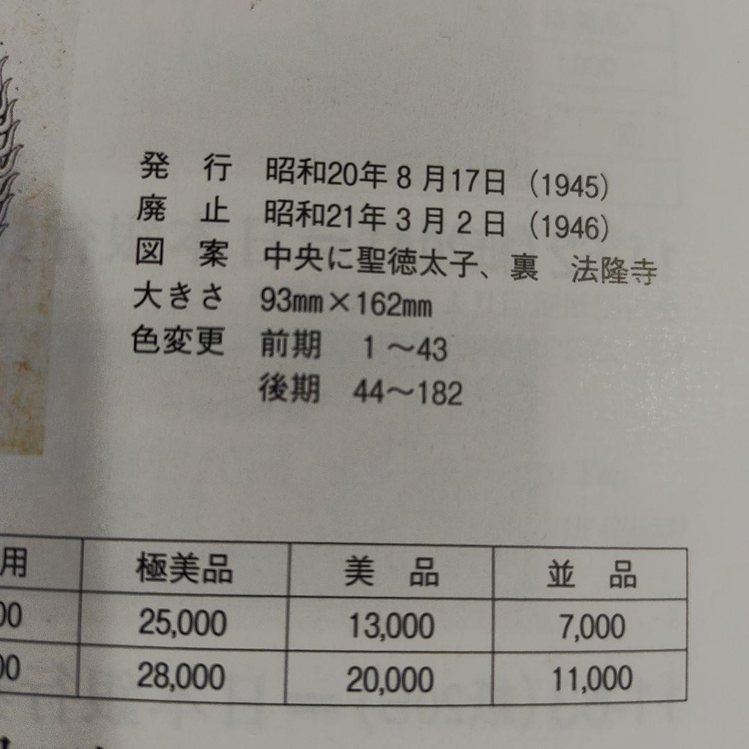 旧紙幣,3次聖徳太子,証紙付き100円札 赤番82組,11,000円の品❗超希少