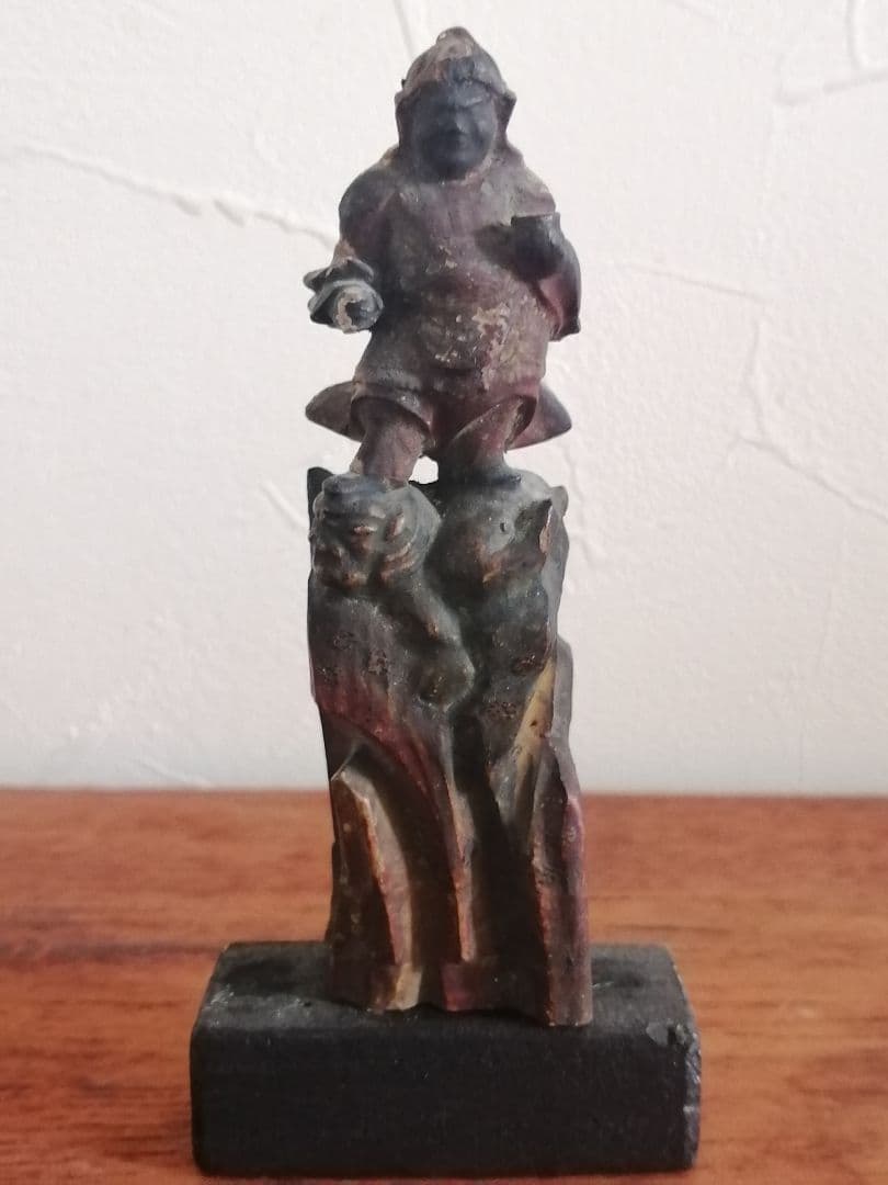 室町 江戸初期 毘沙門天 多聞天 木彫 仏像