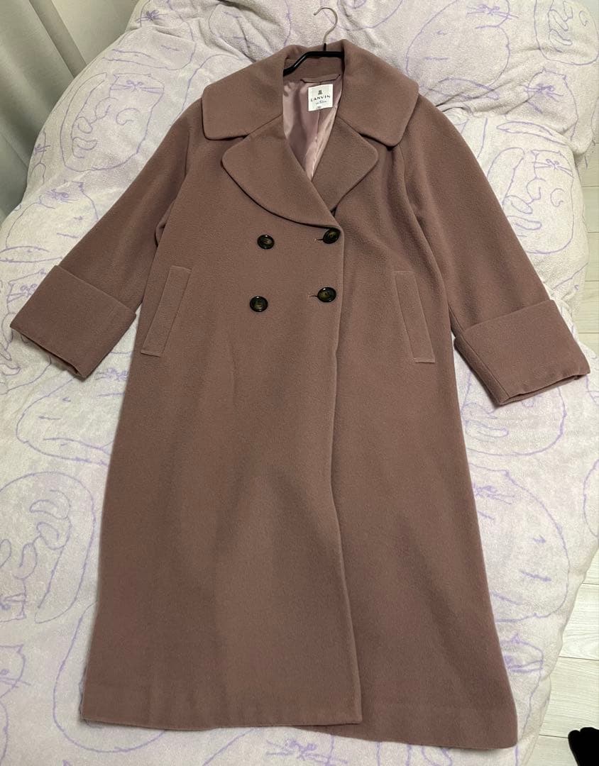 ランバンオンブルー　ビックカラーウールコート