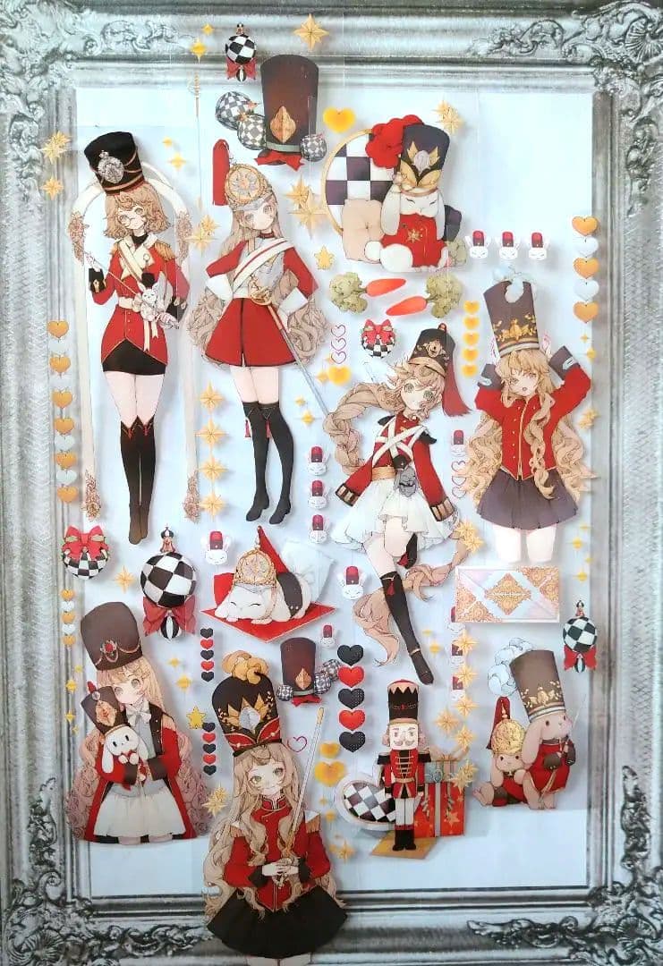 ✩のこり１✩J65＃小兔兵進行曲(PET)切り売り海外人物マステ女の子