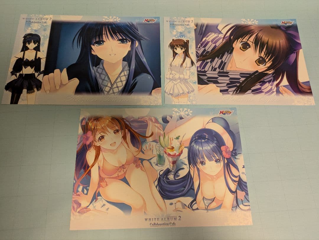 WHITEALBUM2 コラボカフェ　ランチョンマット　コンプ　雪菜　かずさ