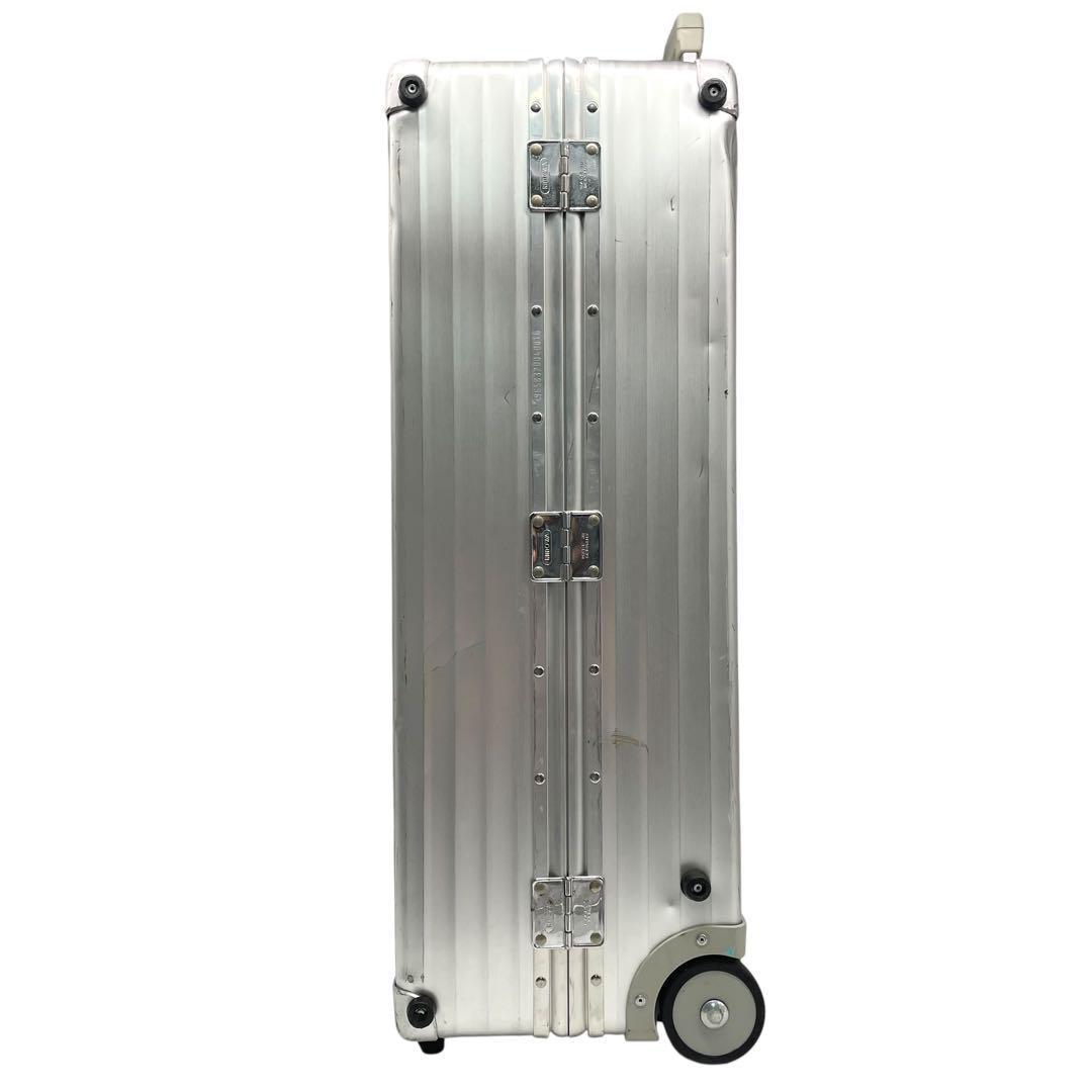 リモワ キャリーバッグ スーツケース トラベル 2輪 青ロゴ 大容量 シルバー