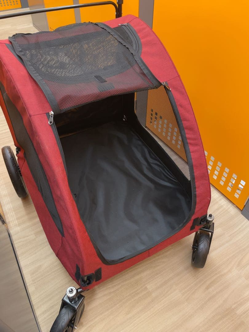 大型犬 ペットカート折りたたみ 4輪 ストッパー付き 軽量 組立