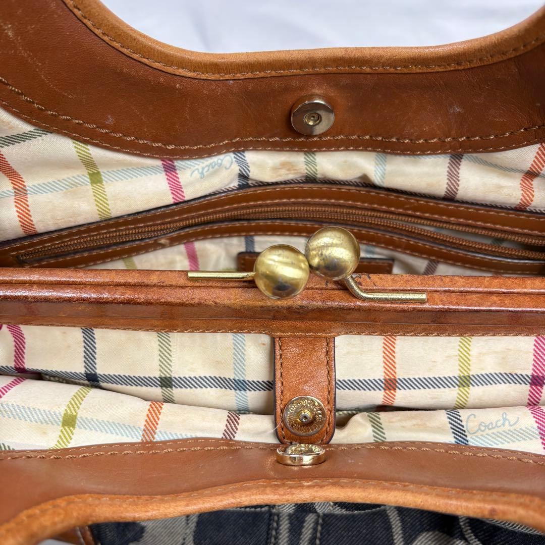 バッグ Coach Ergo Pleated Frame Kiss Rock Bag