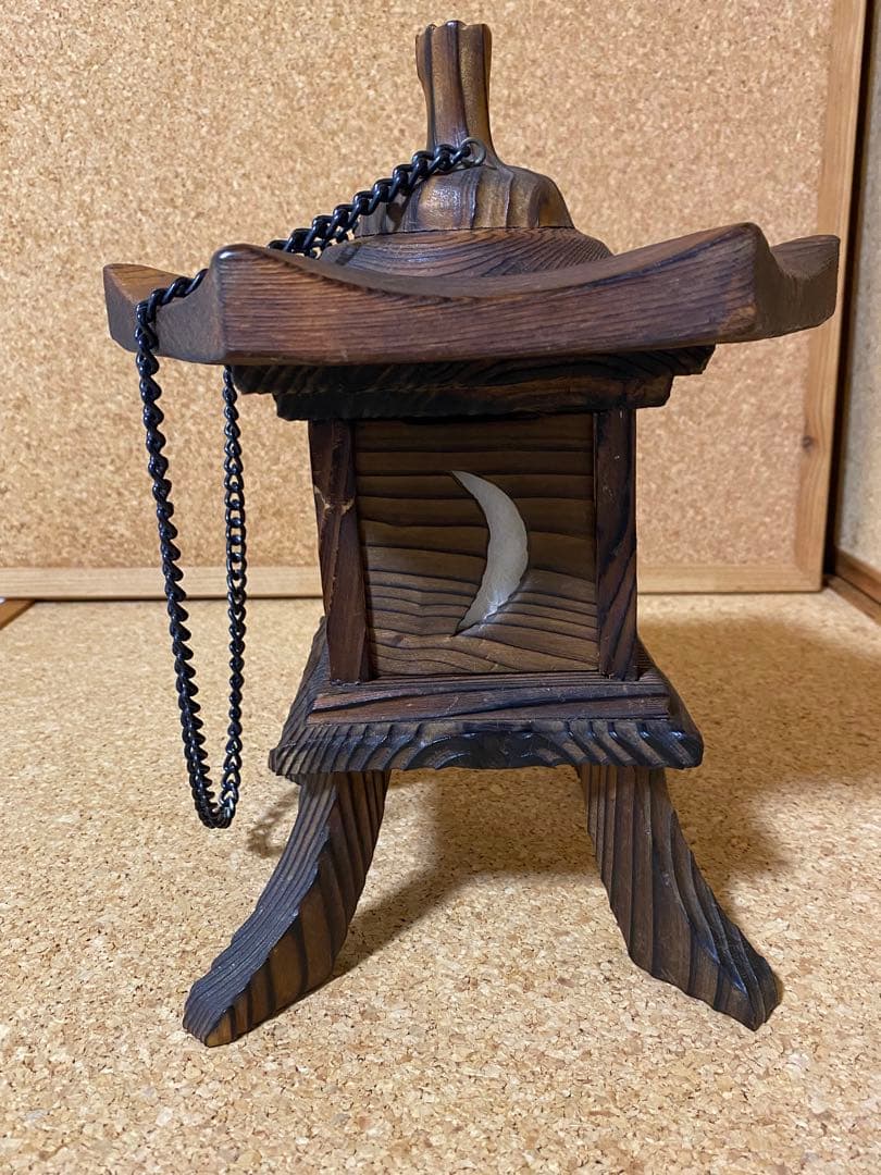 焼杉灯籠　茶道用品　アンティーク工芸品