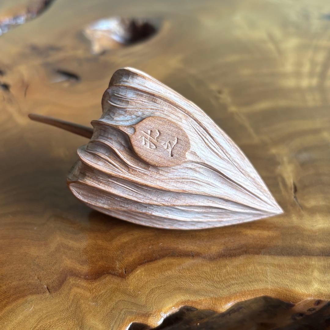 一位一刀彫 小坂礼之 ほおずき 香合 木製 茶道具 共箱 飛騨高山 細密彫