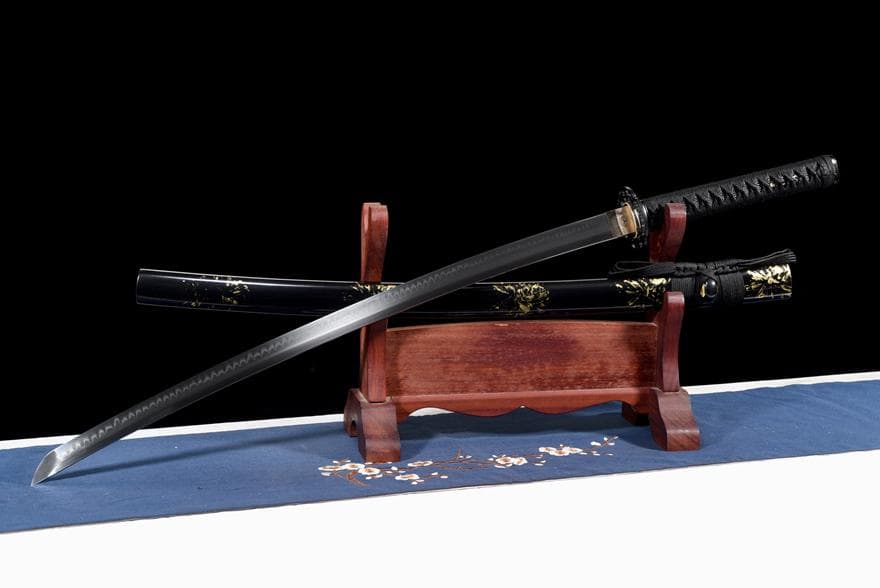 焼刃の侍『黒山の老妖』 日本刀 模造刀 居合刀 武士道 武蔵 鑑賞用 手鍛造打