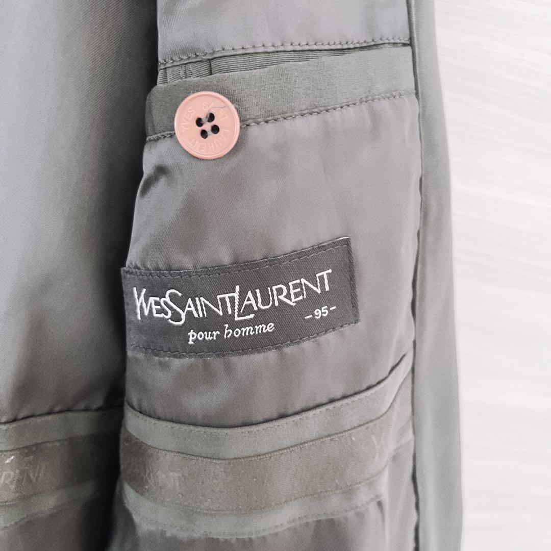 プ*で様 イヴサンローラン　ヴィンテージ　スタンドカラー　ジャケット　M メンズ