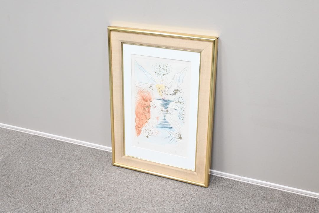 サルバドール・ダリ 版画 頌歌第６番 接吻 サイン 書類有り 1971