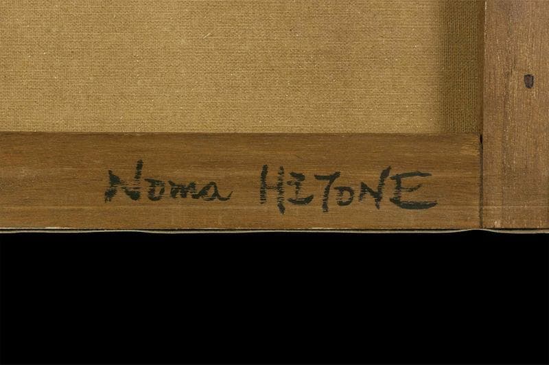 野間仁根　油彩　肉筆『薔薇』表と裏サイン　藤田画廊販売　P6号　額装　b839