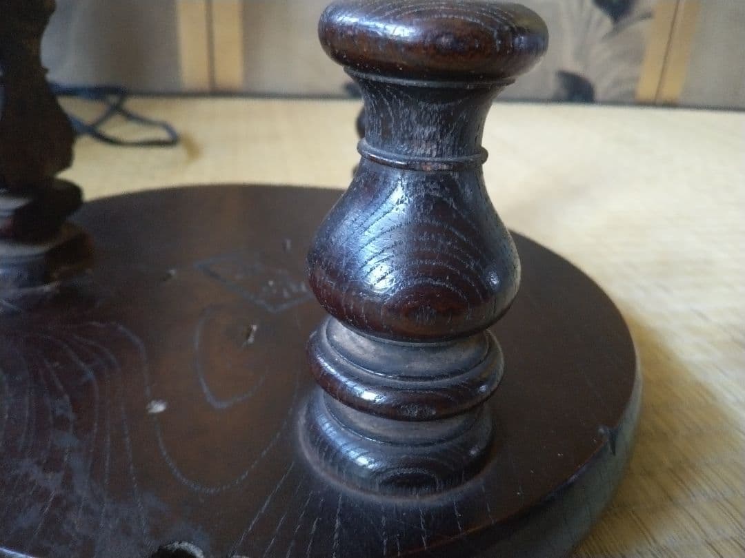 7月迄！極美品　安全安心なオーバーホール済み　別誂え台付アンティーク扇風機　骨董