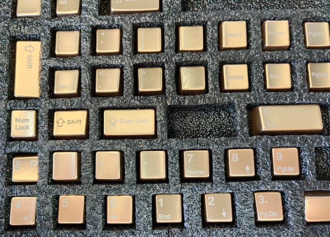 awekeys satin goldフルメタルキーキャップセット