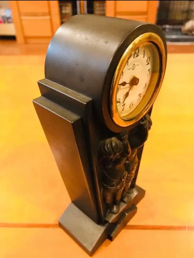 価格変更 精工舎（現SEIKO）1954年以前（昭和29年）ブロンズ製置き時計