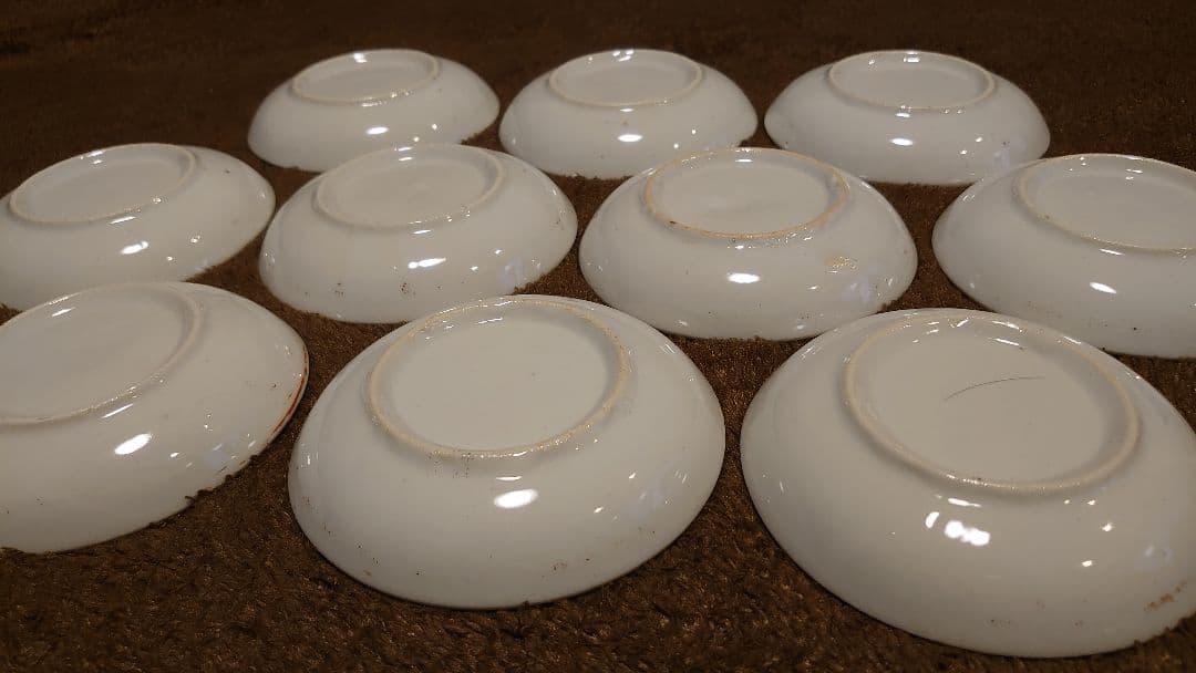 古伊万里　伊万里　色絵　 豆皿　菓子皿　ざくろの図　蔵出し　10客