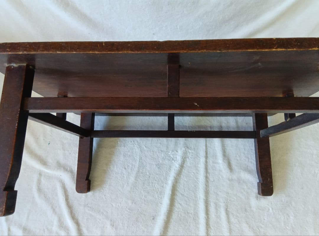 文机　座卓　勉強机　レトロ　アンティーク　ミニセンターテーブル　年代物　骨董