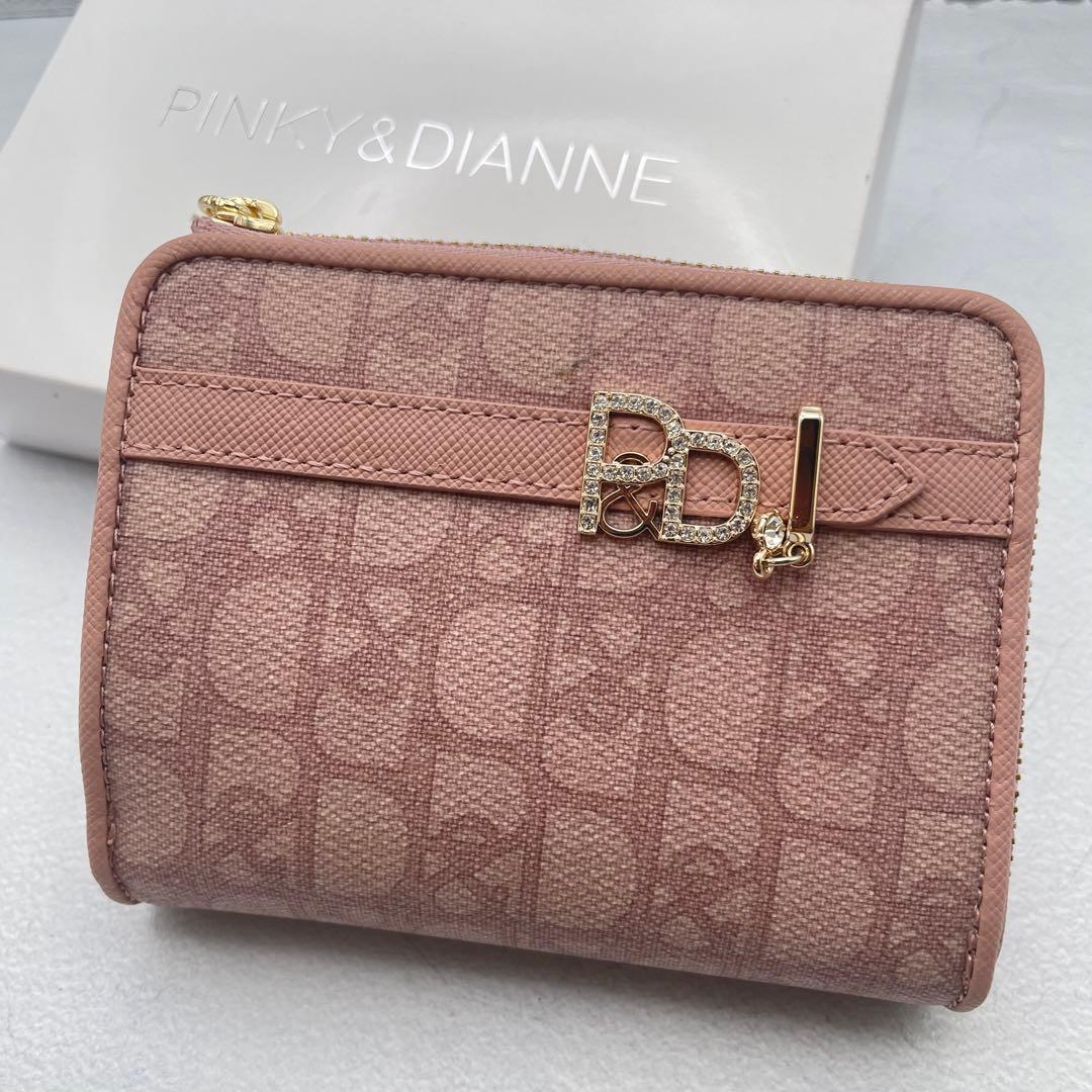 未使用級✨ ピンキー&ダイアン　パドロック　二つ折り財布　ピンク　L字ファスナー