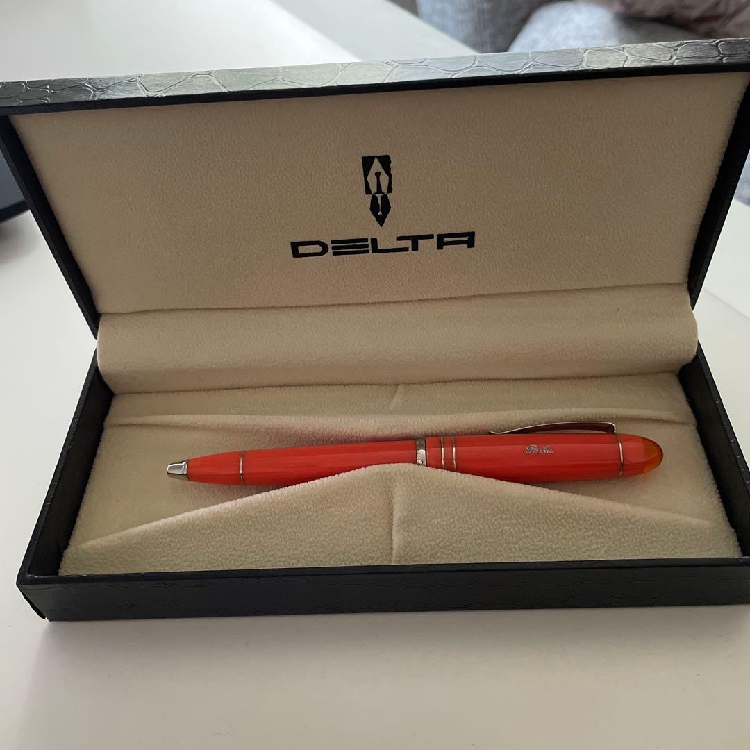 訳あり未使用DELTA ボールペン オレンジ
