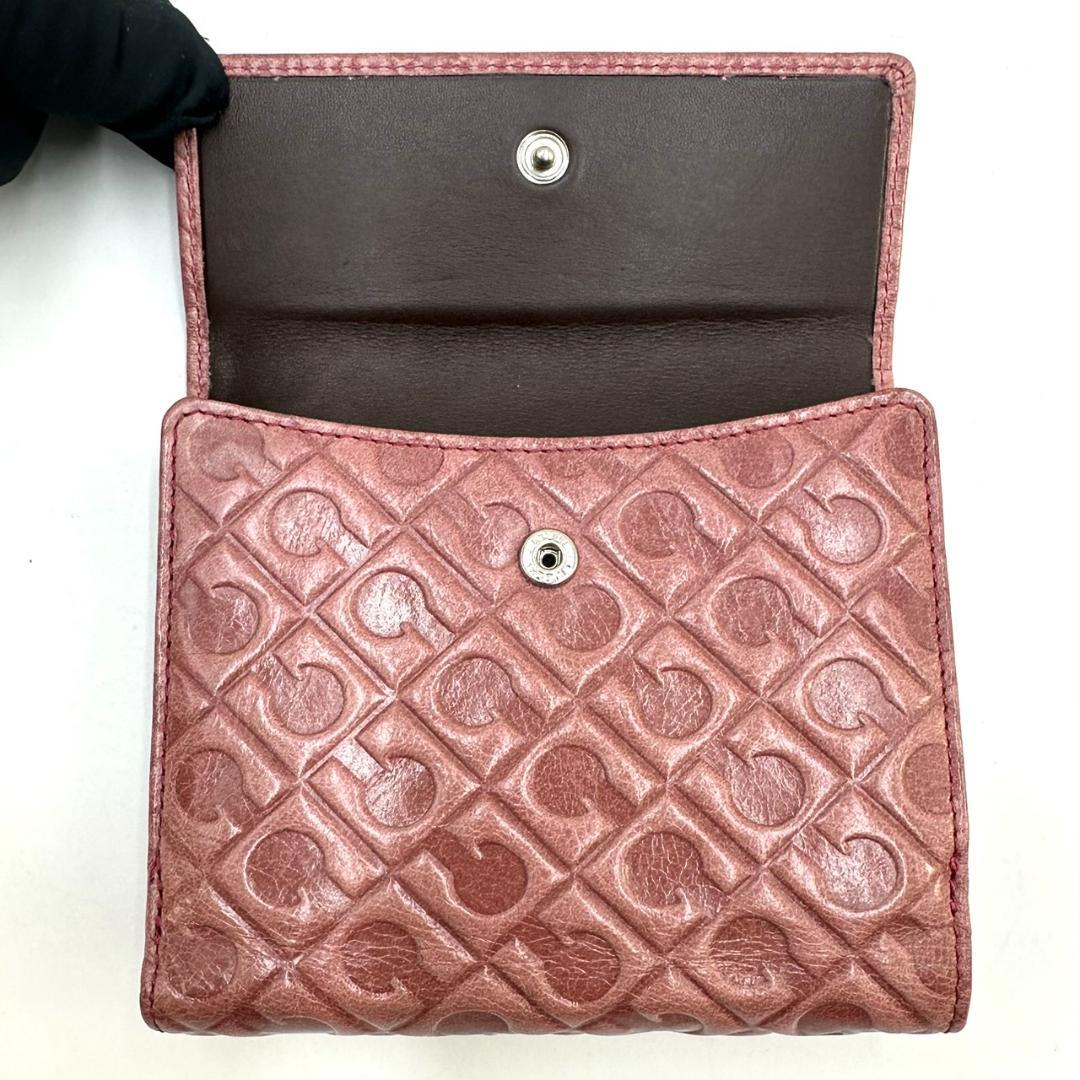 GHERARDINI ゲラルディーニ オールレザー 二つ折り財布 ロゴ総柄 箱付