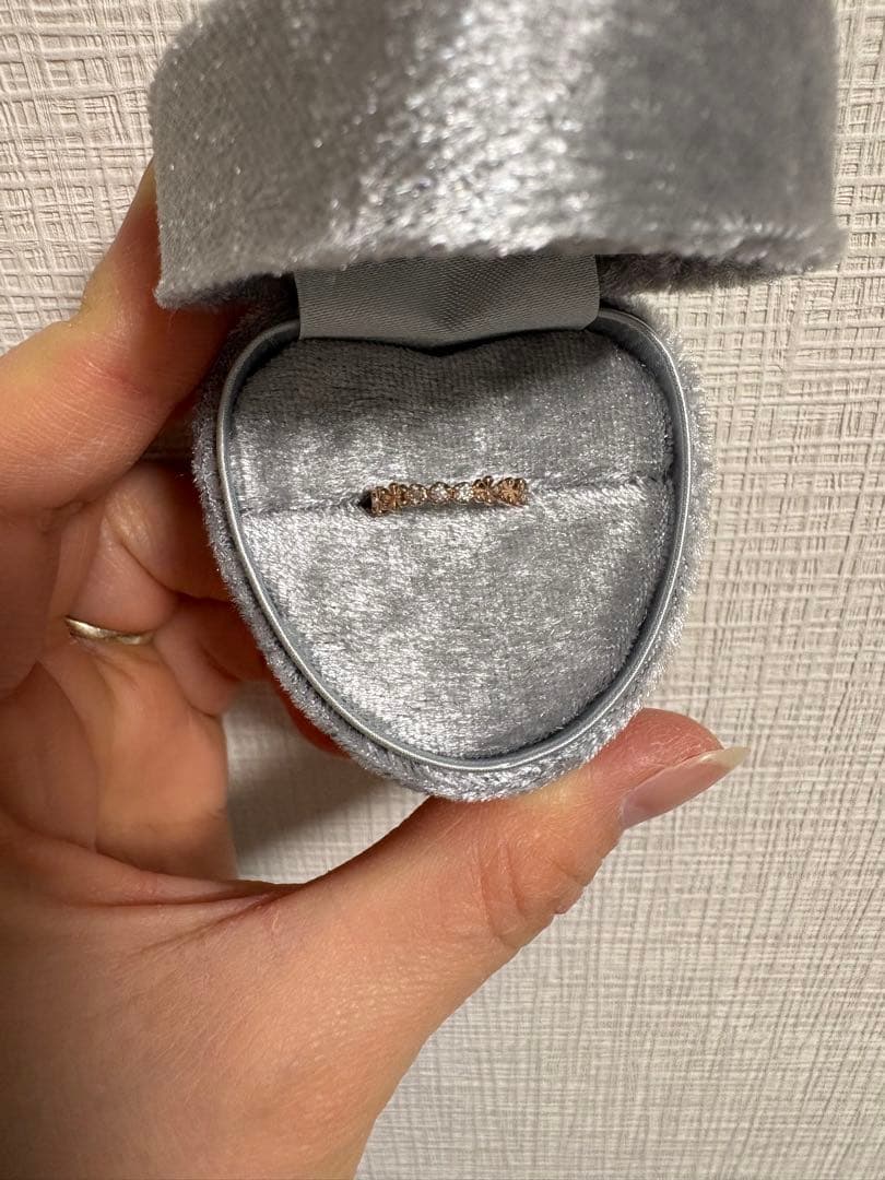 STARJEWELRY K10ピンキーリング 1号ダイヤモンド0.03ct