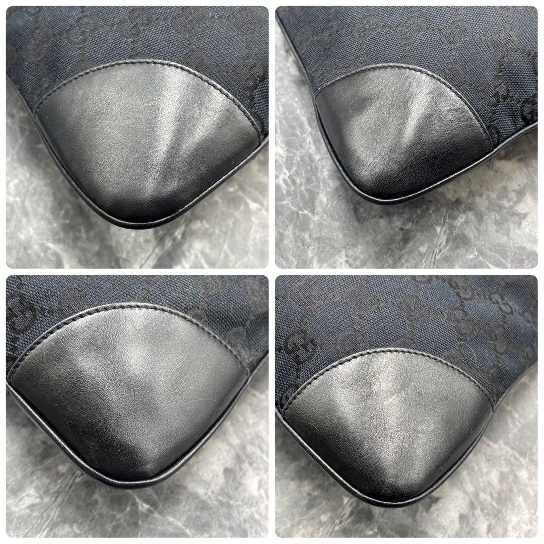 ✨美品✨GUCCI GG シェリーライン ショルダーバッグ ジャッキー黒 レザー