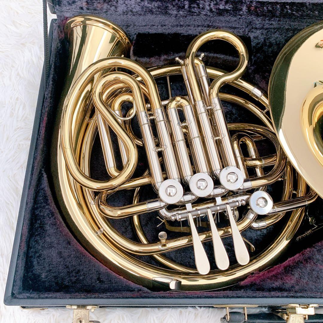 メンテナンス必要　ホルトン　フレンチホルン　ホルン　ケース付き
