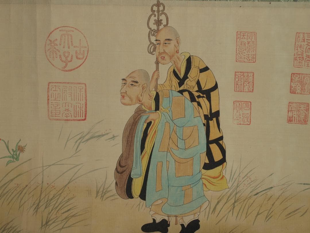 民間仕入れ品　中国唐時代の絵　激安骨董品　肉筆保証 BD411A3-3