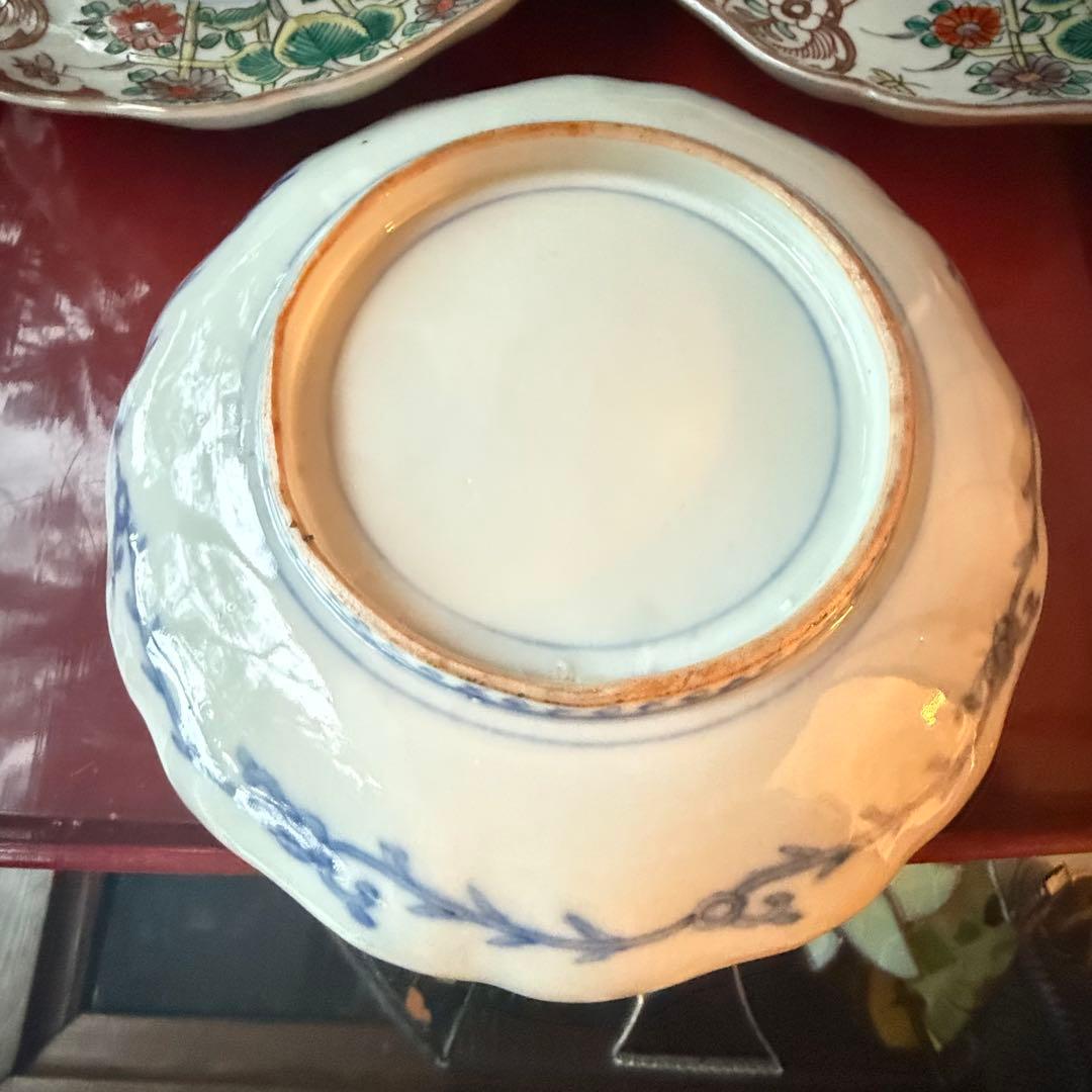 Aさまに感謝お嫁入り‼️渾身伊万里錦手　Dragon❌あじさい桐に蝶蜂菊7寸皿2客