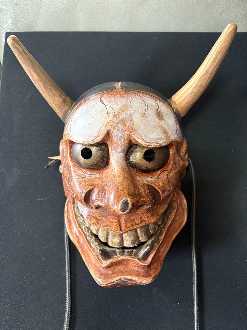 値下げしました‼️般若面（桐製・箱付き）