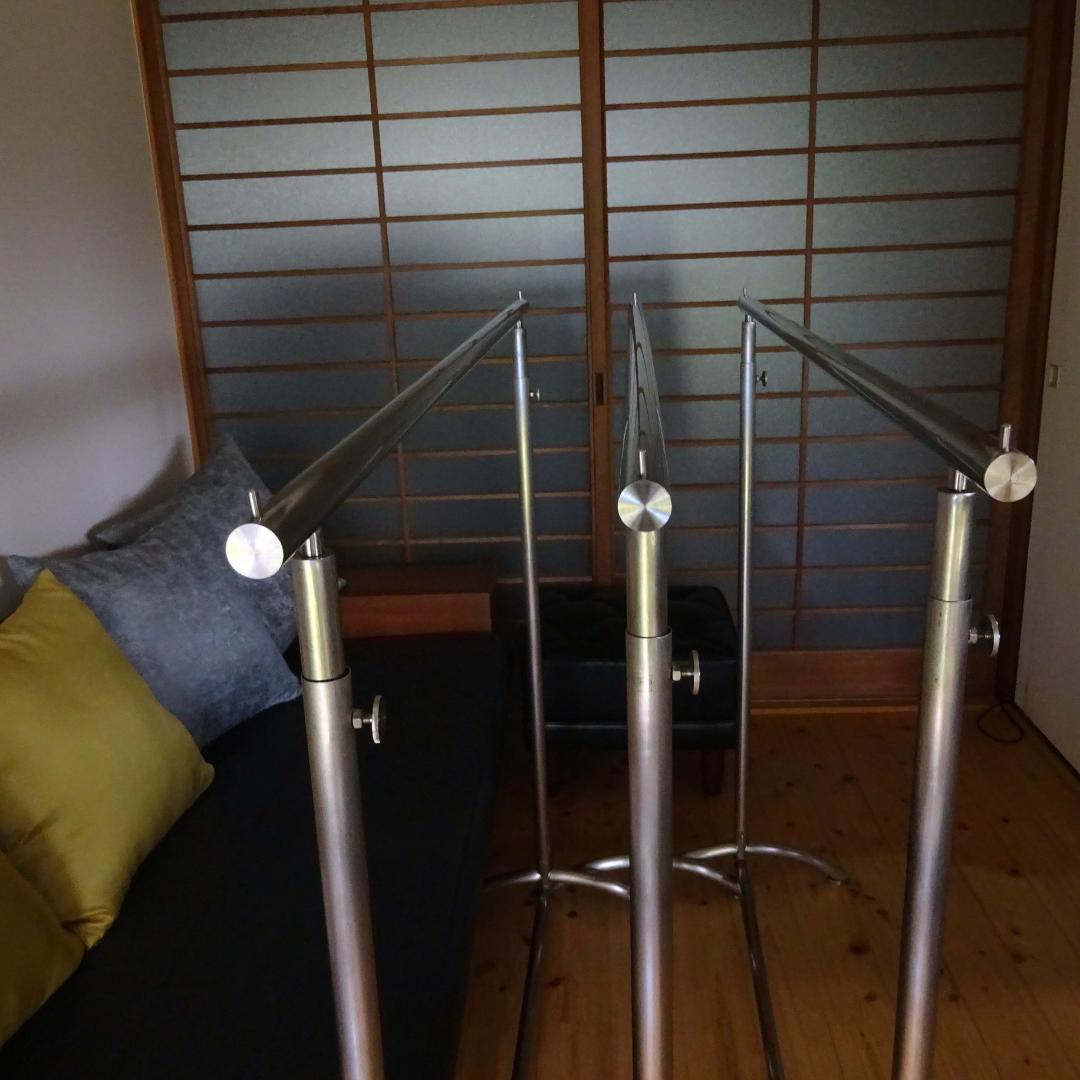 3点　ステンレス× ハンガーラック スタンド アイアン アンティーク調 アパレル