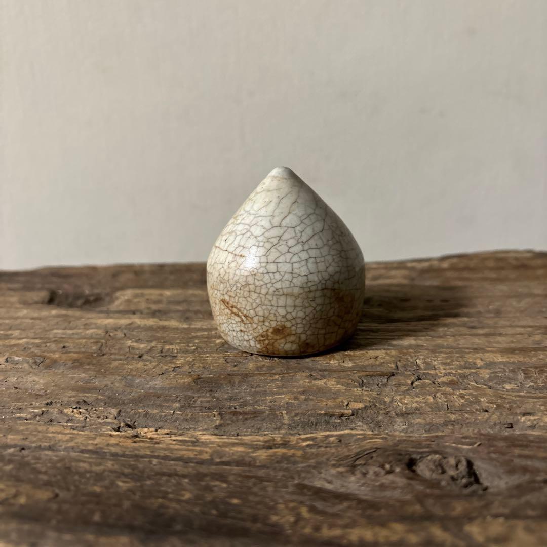 李朝白磁　明器　1点　宝珠 蓮峰　祭器　骨董アンティーク　検:白洲正子