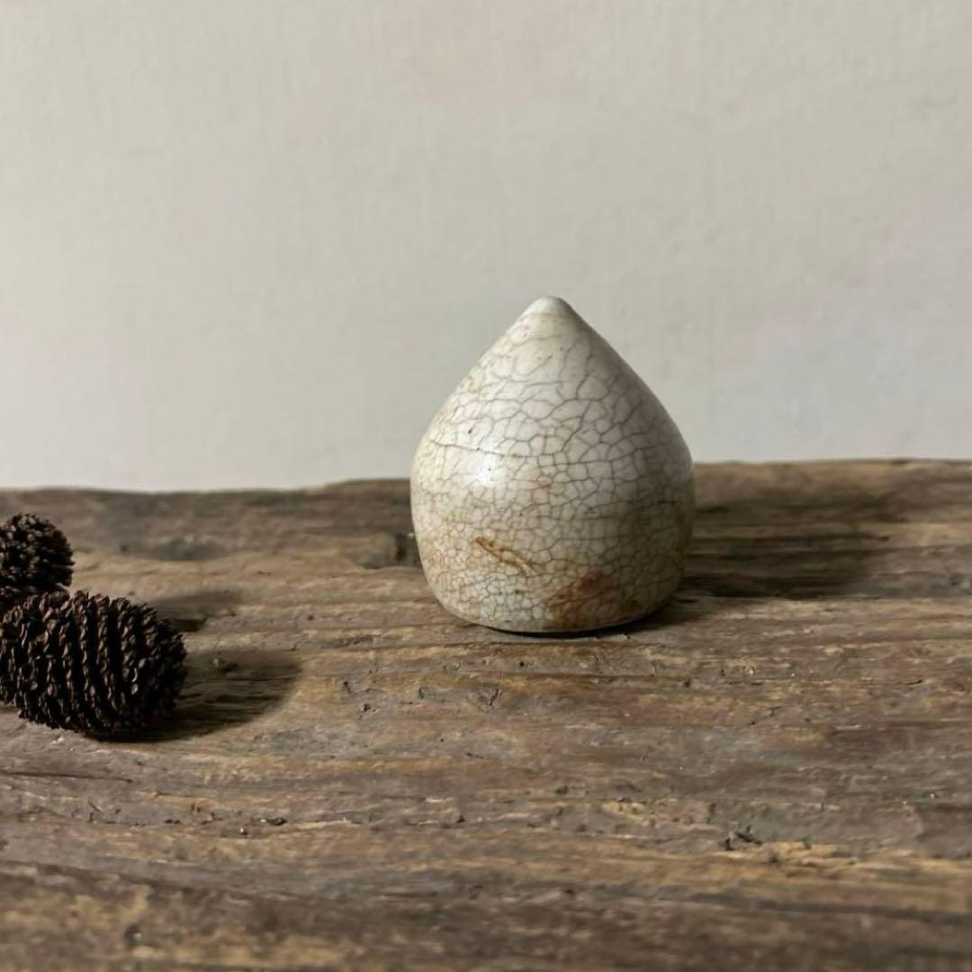 李朝白磁　明器　1点　宝珠 蓮峰　祭器　骨董アンティーク　検:白洲正子