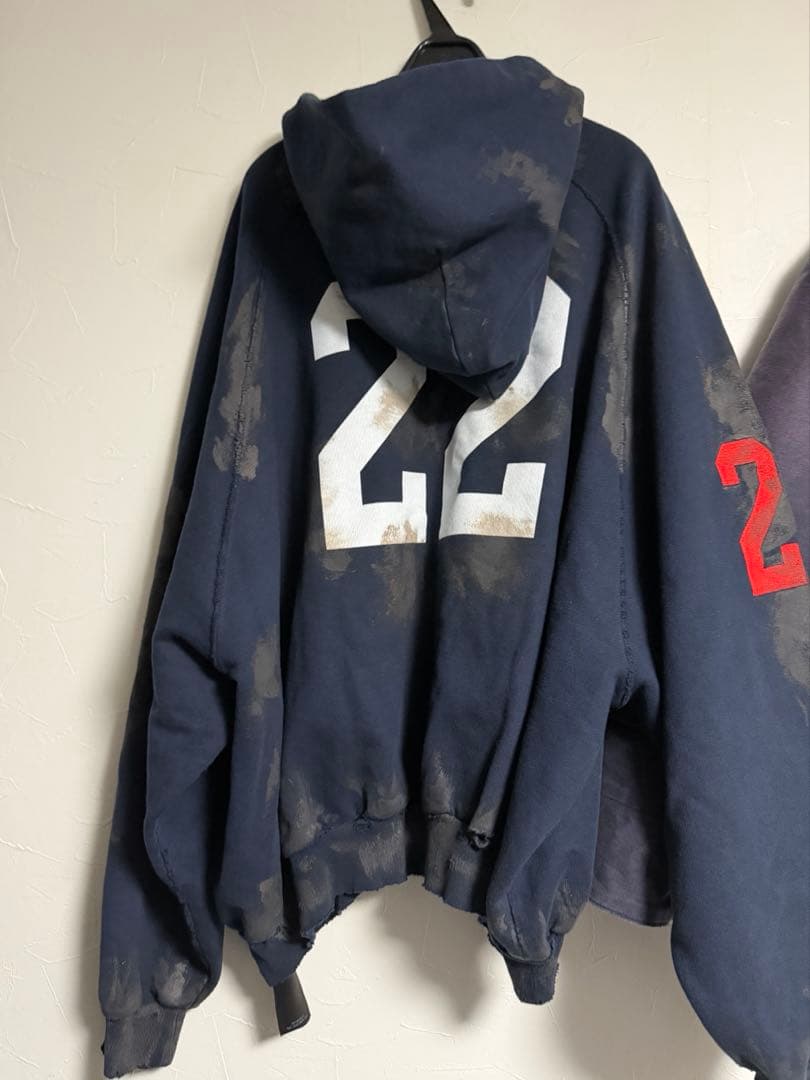 Balenciaga 名作 22aw Dirty Polo Zip Hoodie