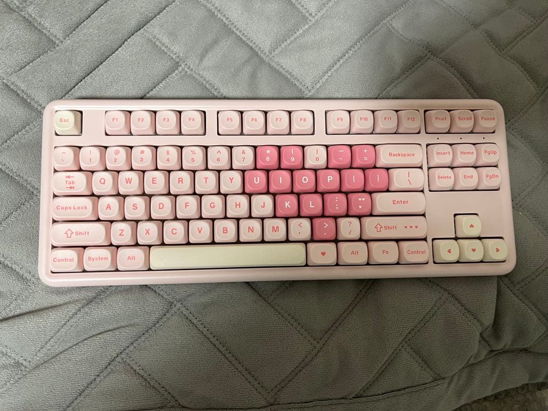 YUNZII B87 ハートピンク メカニカルキーボード