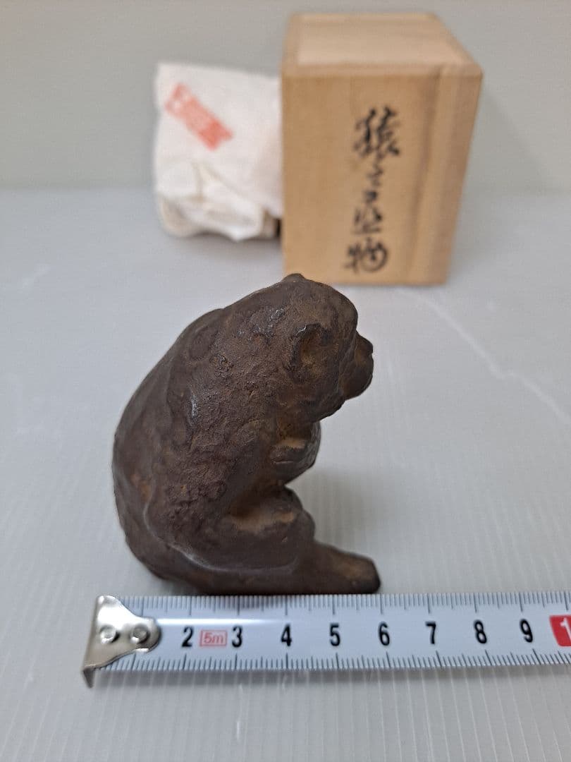 猿 ブロンズ象 作家物 銅製 オブジェ 置物 アンティーク