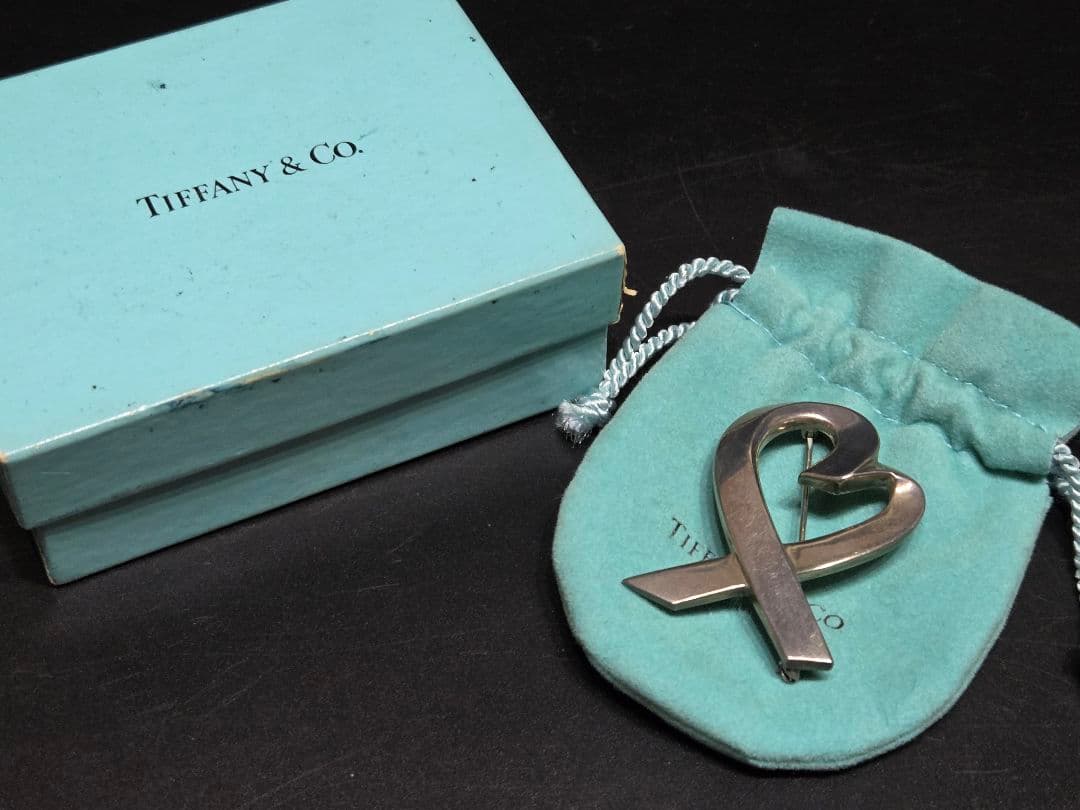 TIFFANY ティファニー ラビングハート ブローチ