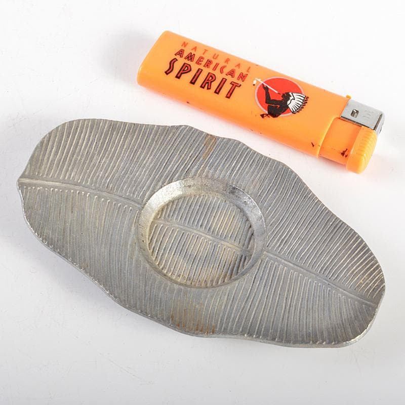 煎茶道具　松月造　純錫　蕉葉式　茶托　五客　合計約514g　箱付　V　R7300