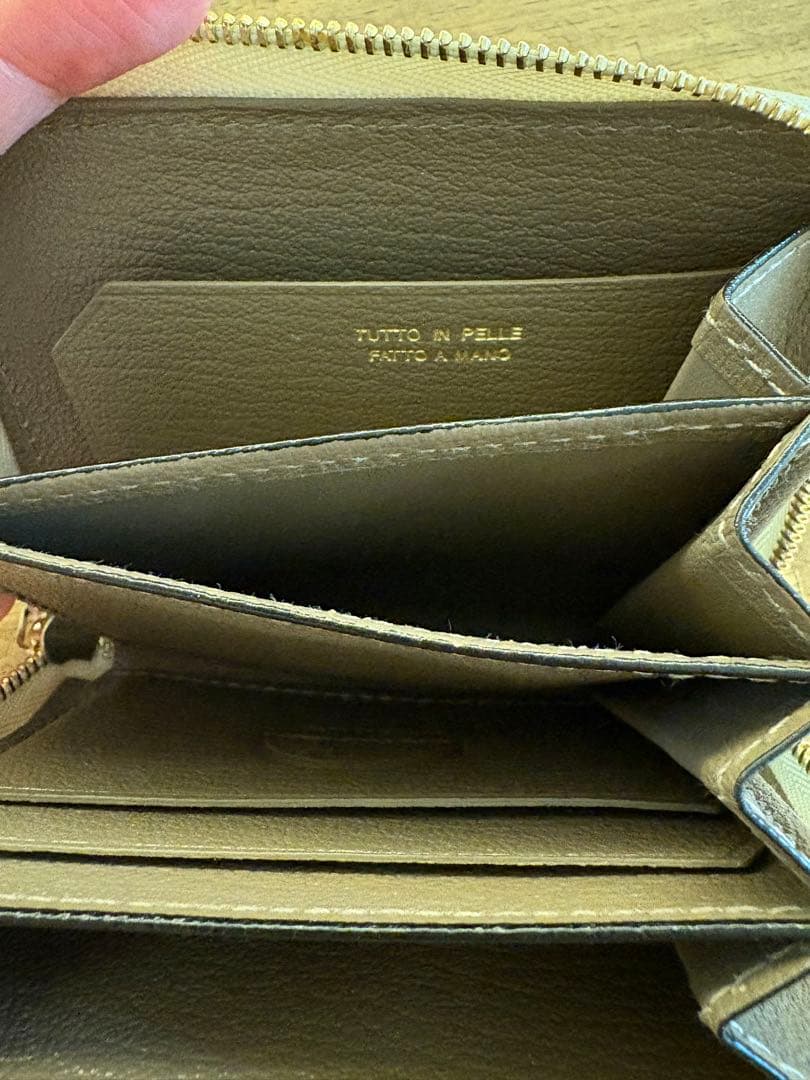 【まつも様】ラルコバレーノ　ラウンドジップミニウォレット #WHITE*GRAY