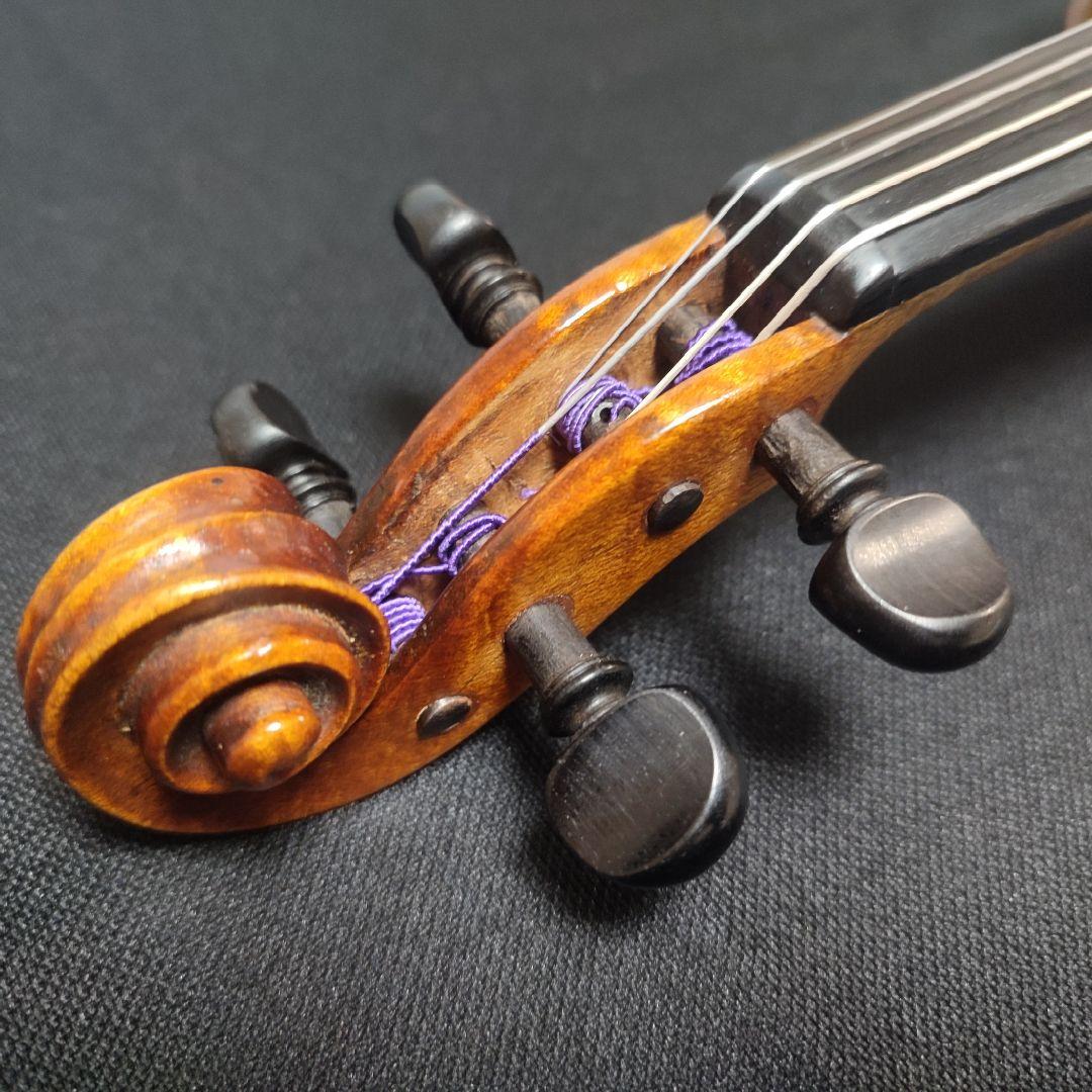井筒信一 製作 1/4分数 バイオリン　弦新品交換済　弓・ケース・肩当て付属