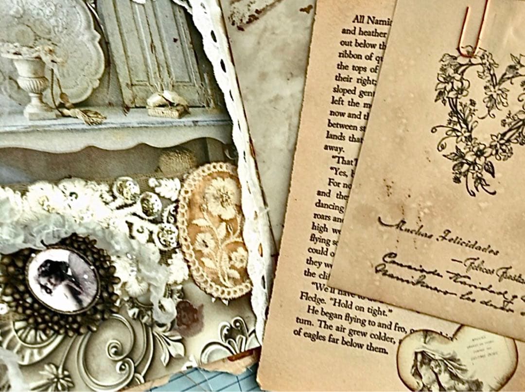 感謝セール❣️多種類染レースたっぷり『天使』ジャンクジャーナル雑記帳