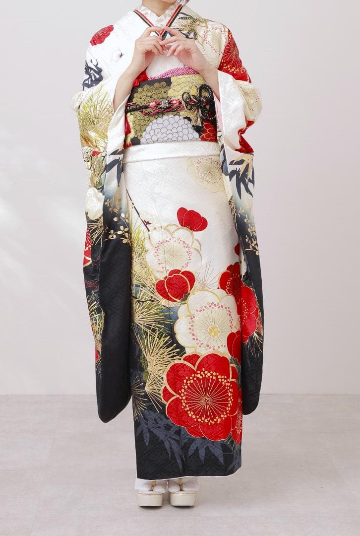 ≪美品≫正絹　振袖単品　【879】【160cm~170cmの方用】