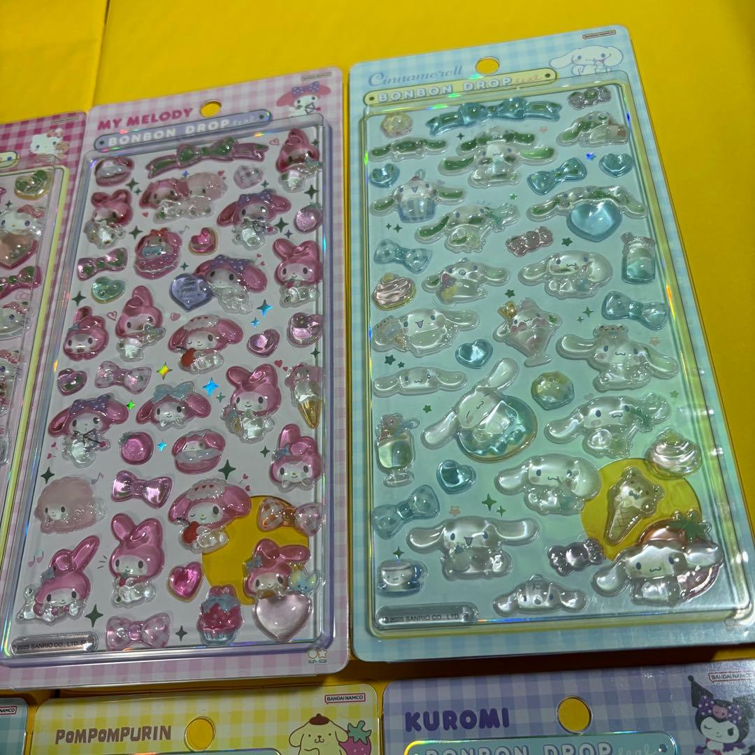 【正規品】ボンボンドロップシール　サンリオ　全8枚セット