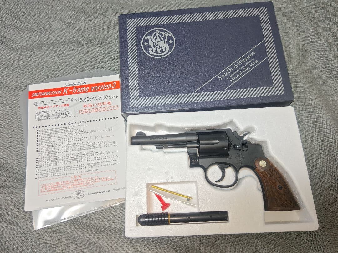 タナカ ガスリボルバー M10 ヘビーウェイトHW Ver.3　木製グリップ付き