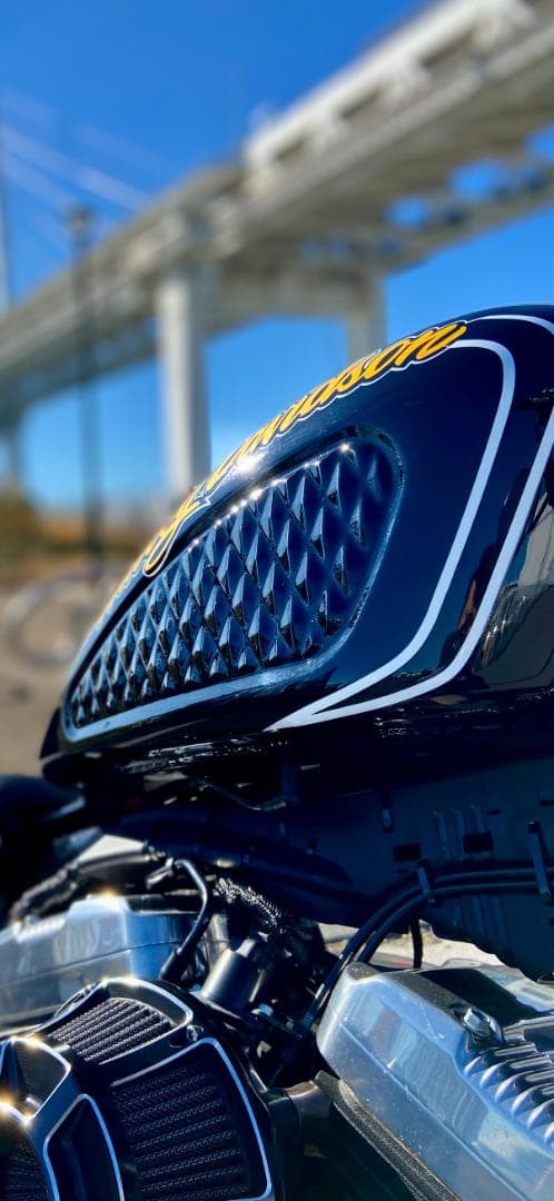 スポーツスター　ハーレー　ダイヤモンドカスタムタンク　3.3ガロン　凹凸柄