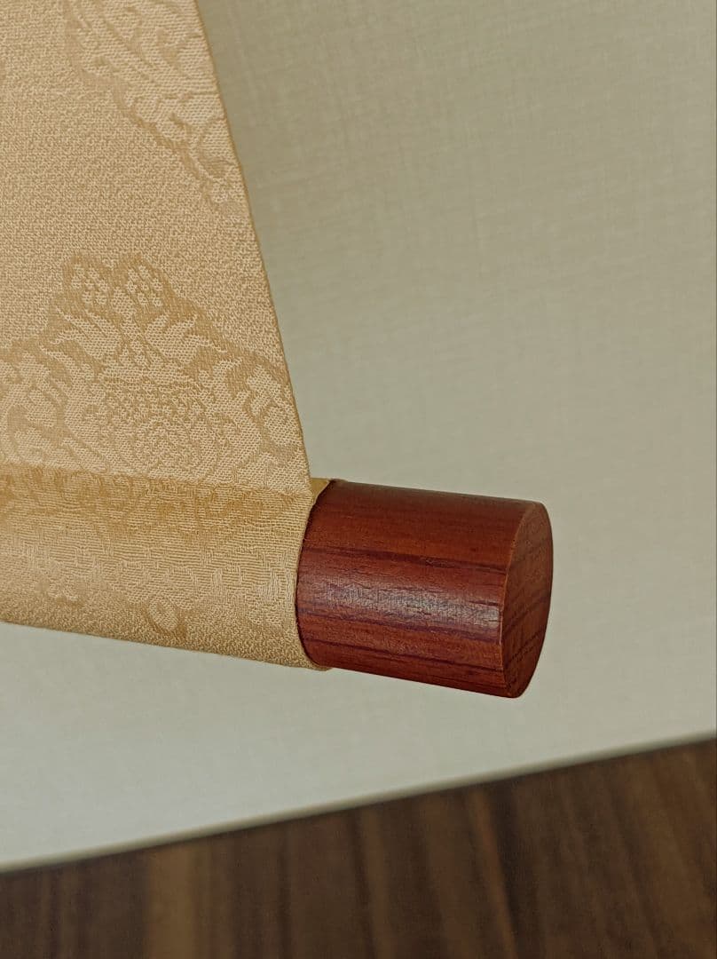 美品 軸 開運 福 おもてなし 絵 幸運 青鳥 花 茶 中国 美術 インテリア