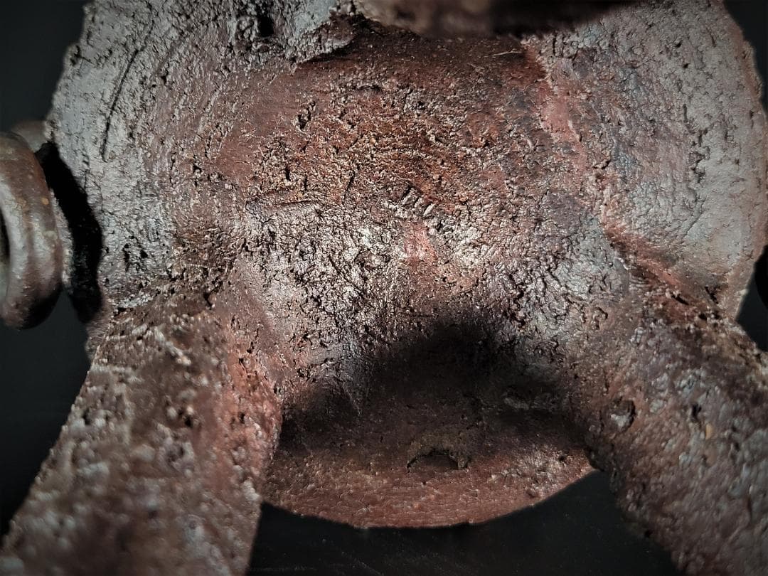 【焼物】備前焼 三足香煙 共箱 茶道具 旧家譲り品　年代物