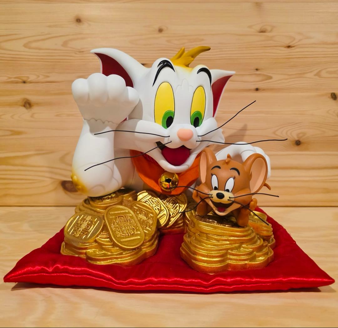 トムとジェリー・バスト　第2弾　招き猫　フィギュア 大型　希少品
