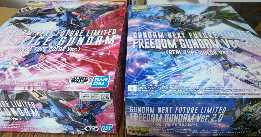 MG 1/100 フリーダムガンダム　ジャスティスガンダム　リアルタイプカラー