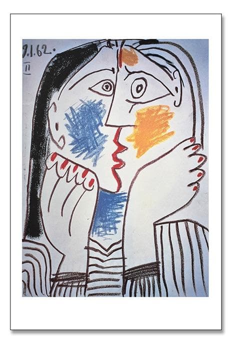 パブロ・ピカソ「ほおづえ」額装ポスター/アート/名画 picasso