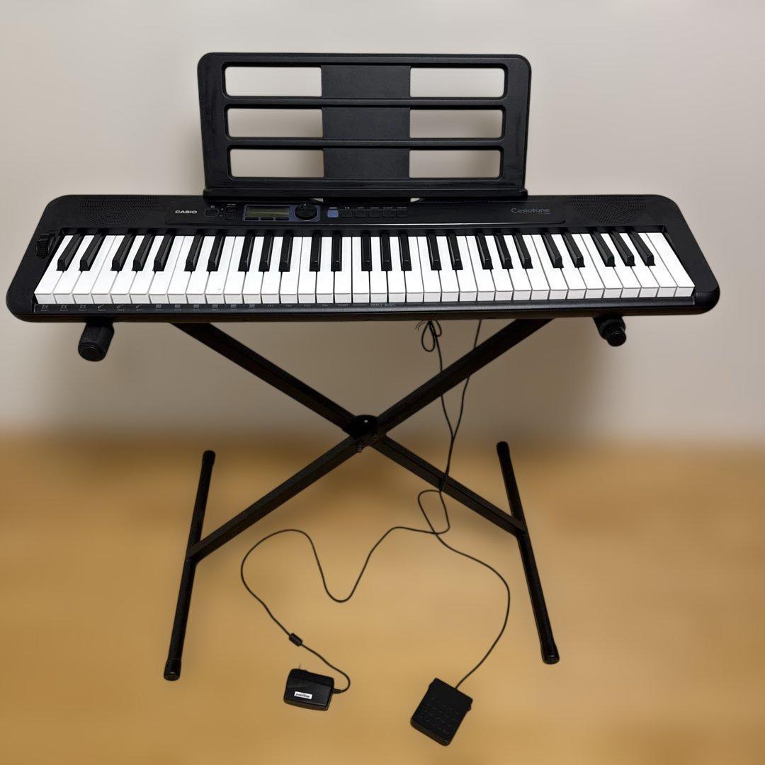 Casiotone CT-S300 電子ピアノ 61鍵スタンド、ペダル、電源、箱